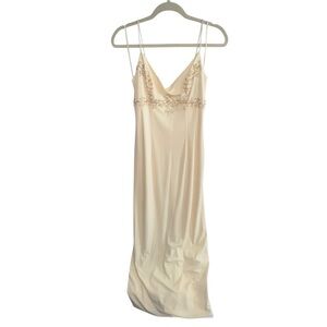 Dave & Johnny Beaded Formal Dress Champagne Yellow/Gold Size 5/6